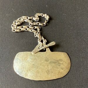 Robert Lee Morris Silver Chain Necklace with Bold Pendant